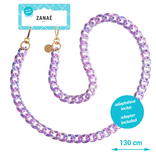 Chaînes-bijoux– Collection MERMAID’S SONG : accessoires scintillants en perles cristal et acier doré, inspirés des reflets marins et de l’univers des sirènes