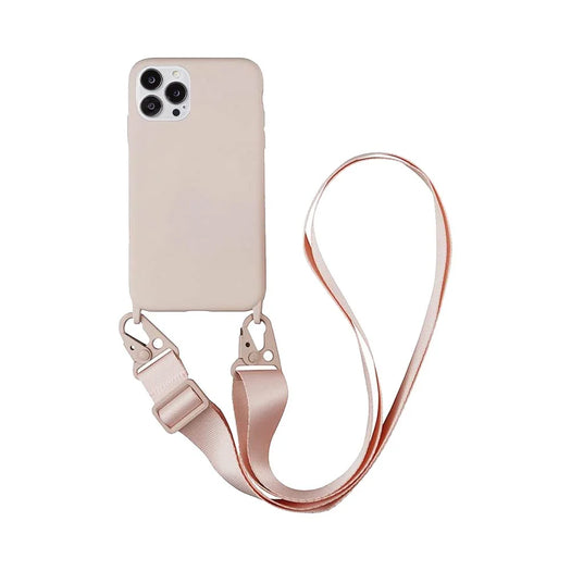 Coque Silicone avec Bandoulière pour Apple iPhone 15 / Plus / Pro / Pro Max