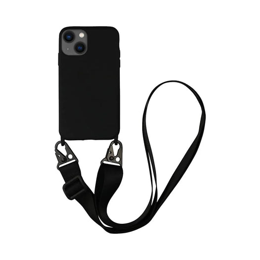 Coque Silicone avec Bandoulière pour Apple iPhone 15 / Plus / Pro / Pro Max