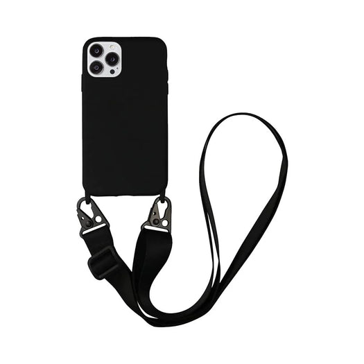 Coque Silicone avec Bandoulière pour Apple iPhone 15 / Plus / Pro / Pro Max