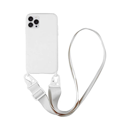 Coque Silicone avec Bandoulière pour Apple iPhone 15 / Plus / Pro / Pro Max