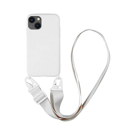Coque Silicone avec Bandoulière pour Apple iPhone 15 / Plus / Pro / Pro Max