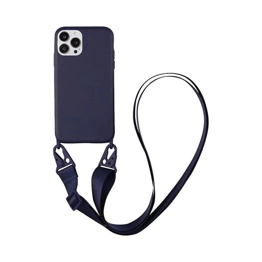 Coque Silicone avec Bandoulière pour Apple iPhone 15 / Plus / Pro / Pro Max