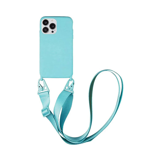 Coque Silicone avec Bandoulière pour Apple iPhone 15 / Plus / Pro / Pro Max