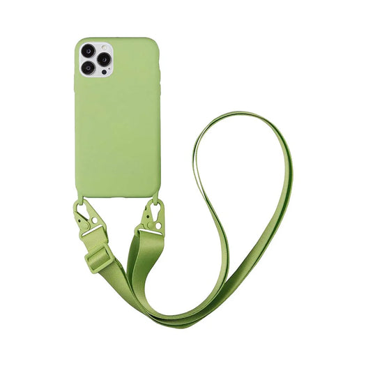 Coque Silicone avec Bandoulière pour Apple iPhone 15 / Plus / Pro / Pro Max