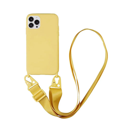 Coque Silicone avec Bandoulière pour Apple iPhone 15 / Plus / Pro / Pro Max