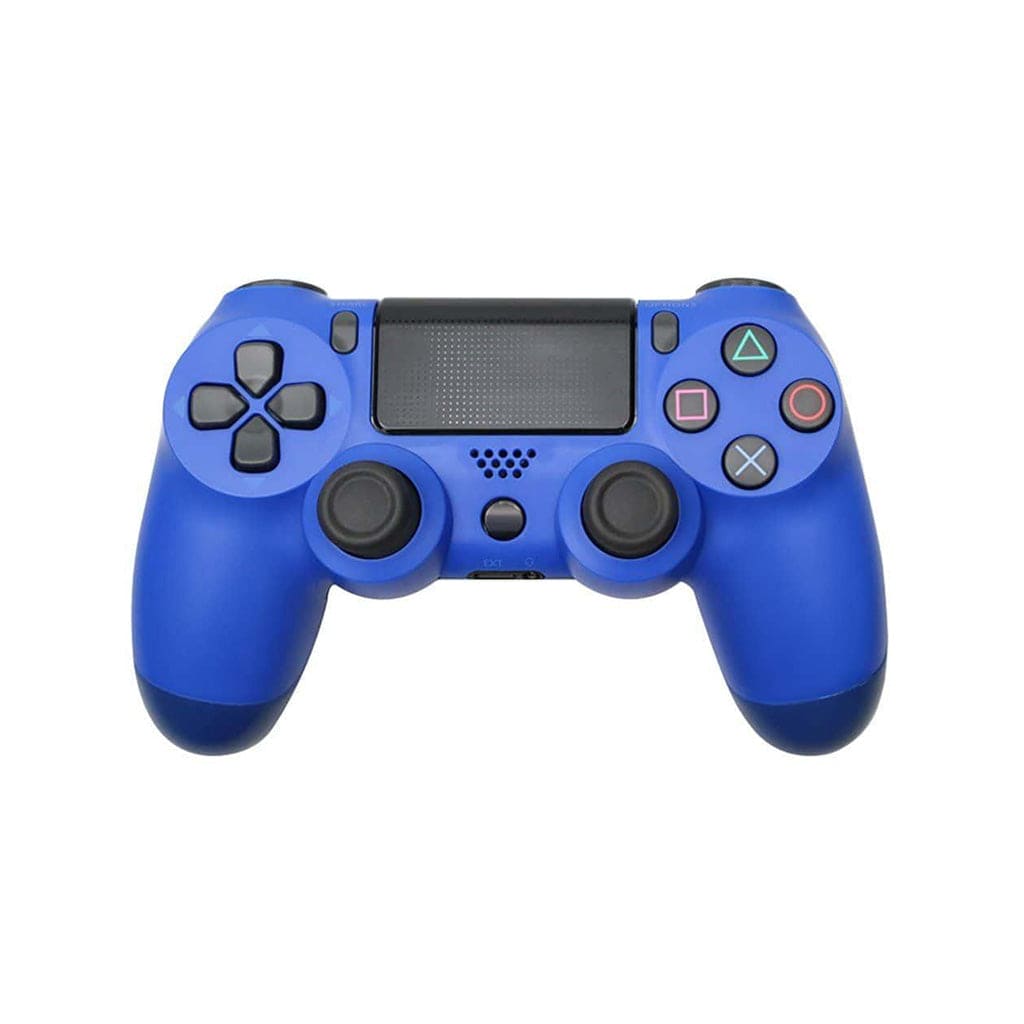 Manette PS4 Double Vibration Moteur Sans Fil - Bleu - Tech Trade