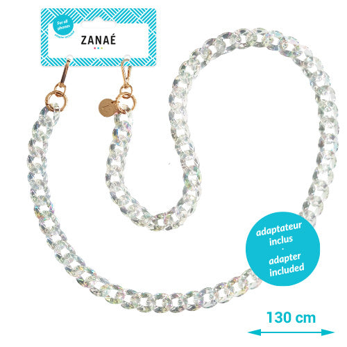 Chaînes-bijoux– Collection MERMAID’S SONG : accessoires scintillants en perles cristal et acier doré, inspirés des reflets marins et de l’univers des sirènes