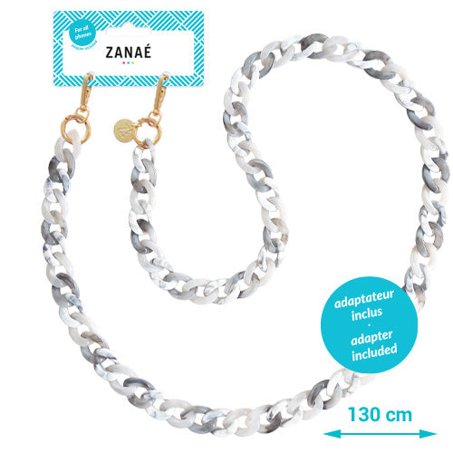 Les Chaînes d’Énergie – Bijoux & Téléphones | Collection Romances – Chaînes-bijoux élégantes en acrylique et acier doré