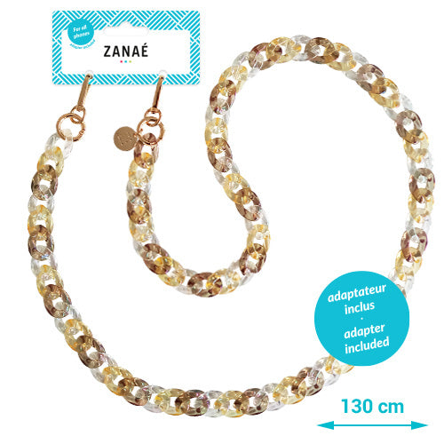 Chaînes-bijoux – Collection MERMAID’S SONG : accessoires scintillants en perles cristal et acier doré, inspirés des reflets marins et de l’univers des sirènes