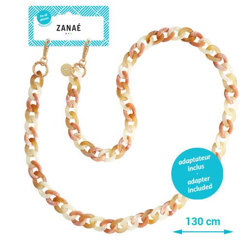 Les Chaînes d’Énergie – Bijoux & Téléphones | Collection Romances – Chaînes-bijoux élégantes en acrylique et acier doré