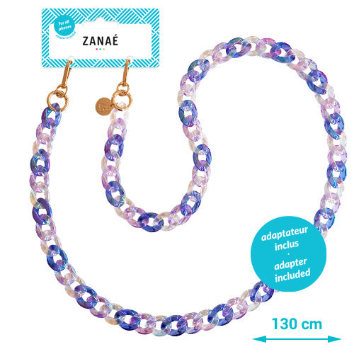 Chaînes-bijoux– Collection MERMAID’S SONG : accessoires scintillants en perles cristal et acier doré, inspirés des reflets marins et de l’univers des sirènes