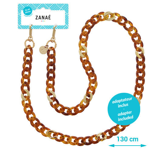 Les Chaînes d’Énergie – Bijoux & Téléphones | Collection Milky Way – Chaînes-bijoux élégantes en acrylique et acier doré