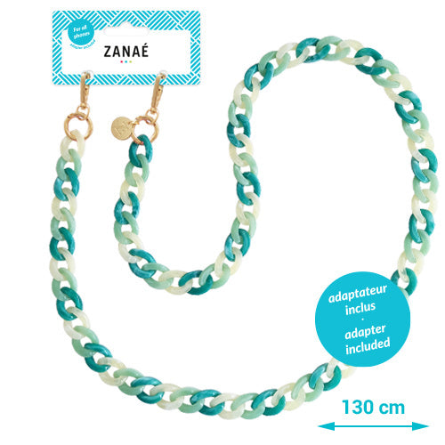 Les Chaînes d’Énergie – Bijoux & Téléphones | Collection Romances – Chaînes-bijoux élégantes en acrylique et acier doré