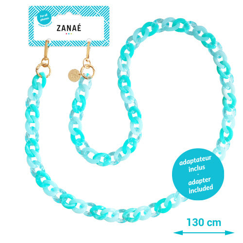 Les Chaînes d’Énergie – Bijoux & Téléphones | Collection PACIFIC PALISADES – Chaînes-bijoux élégantes en acrylique et acier doré