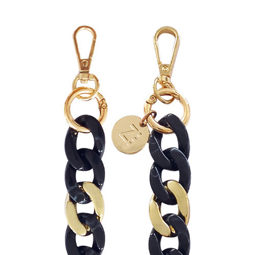 Les Chaînes d’Énergie – Bijoux & Téléphones | Collection Milky Way – Chaînes-bijoux élégantes en acrylique et acier doré