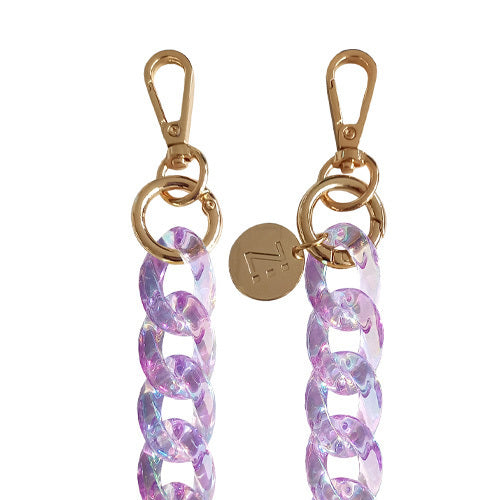 Chaînes-bijoux– Collection MERMAID’S SONG : accessoires scintillants en perles cristal et acier doré, inspirés des reflets marins et de l’univers des sirènes