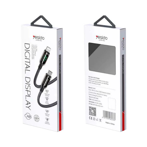 Câble Data Type-C vers Lightning Yesido CA86 Digital Display 20W