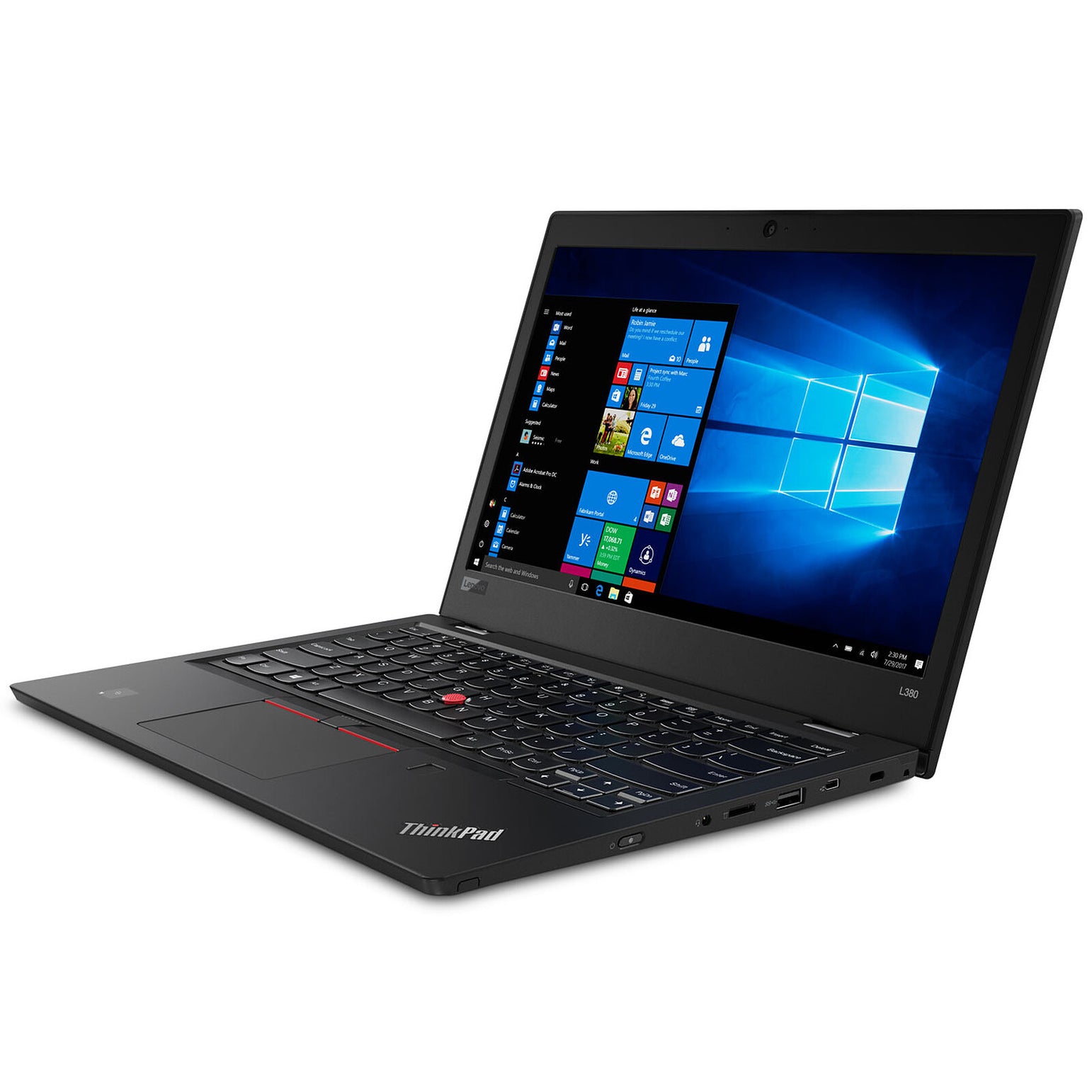 vue sur cote lenovo thinkpad l380