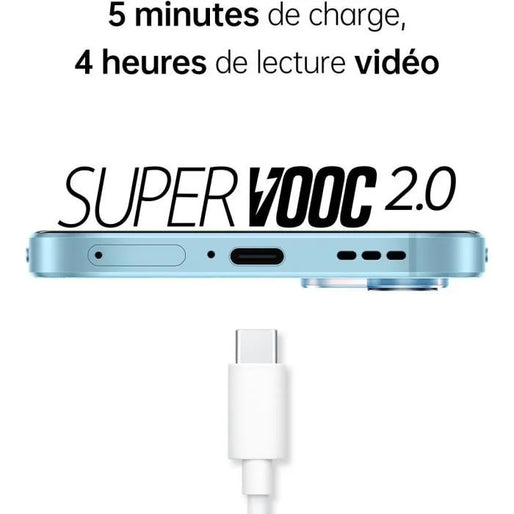 OPPO Reno 6 5G bleu – smartphone reconditionné 128 Go